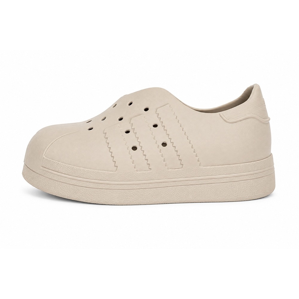 Adidas 5-6K Adifom Superstar 360 Beige Foam Slip On Shell Toe Kids Shoes
